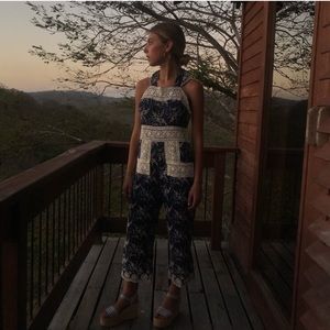 Nightcap Crochet Halter Jumpsuit